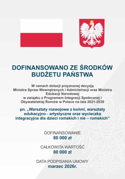 Dofinansowano ze środków budżetu państwa